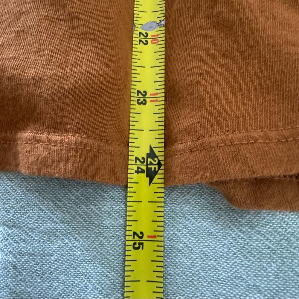Free People We The Free Burnt Orange Flowy Boho Top Size Large - Picture 7 of 7